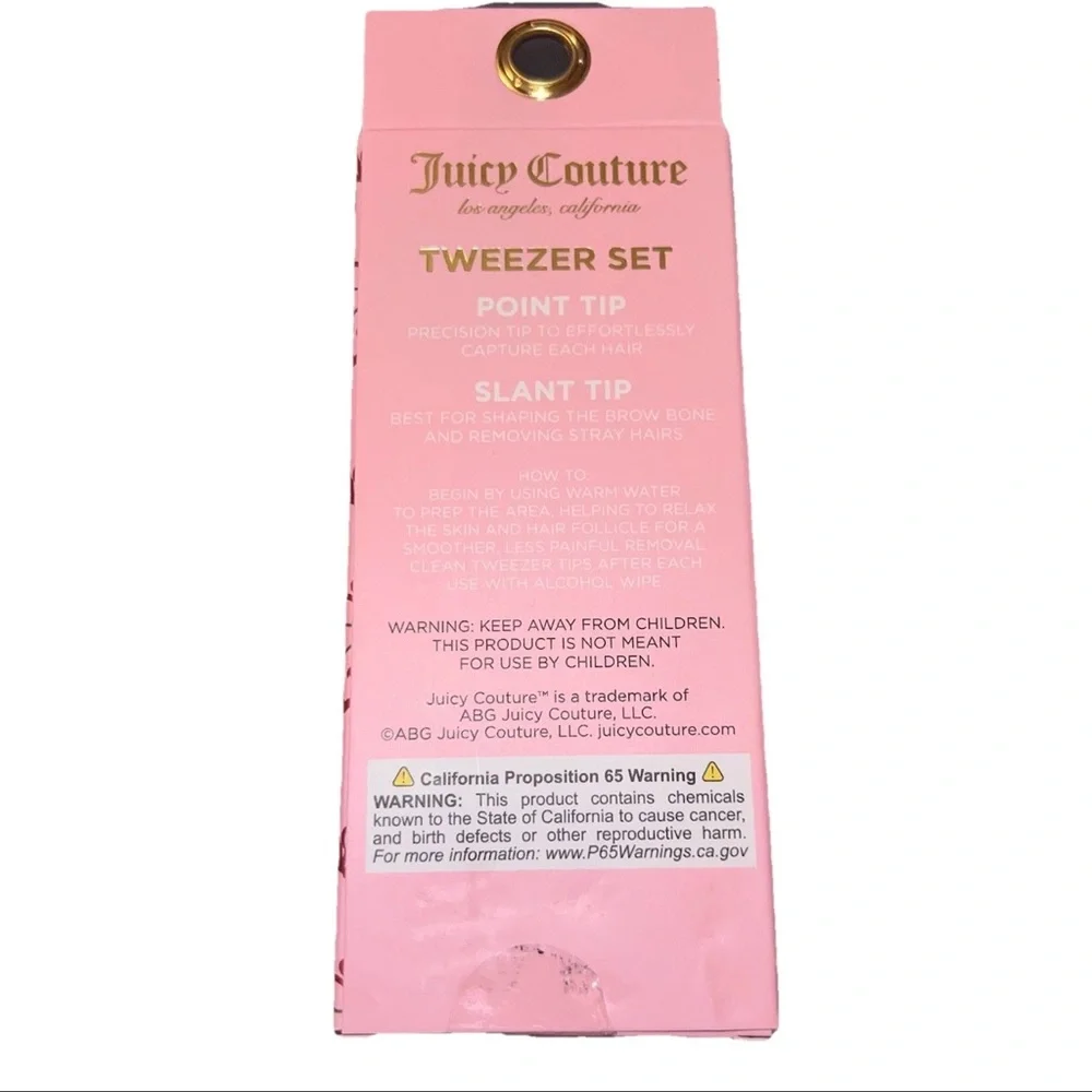 Juicy Couture‎ Pink 2 Pc Tweezer Set NIB